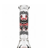 10" Glow-in-the-Dark Skull Graphic Beaker Bong