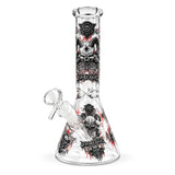 10" Glow-in-the-Dark Skull Graphic Beaker Bong