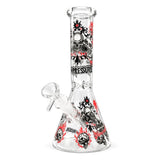 10" Glow-in-the-Dark Skull Graphic Beaker Bong