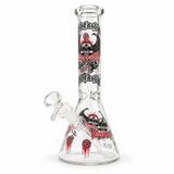 10" Glow-in-the-Dark Skull Graphic Beaker Bong
