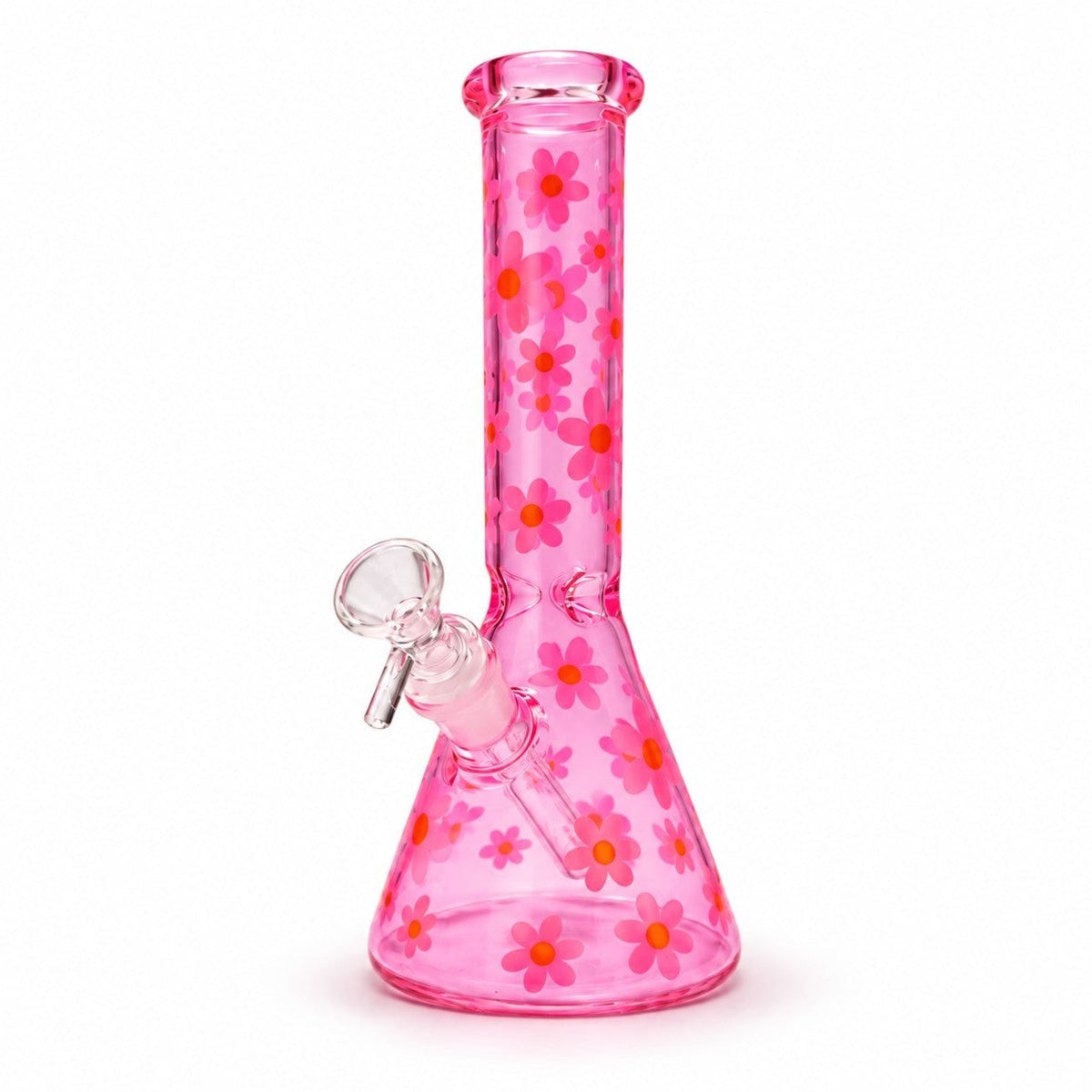 10" Daisy Pattern 5mm Glass Beaker Bong