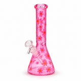 10" Daisy Pattern 5mm Glass Beaker Bong