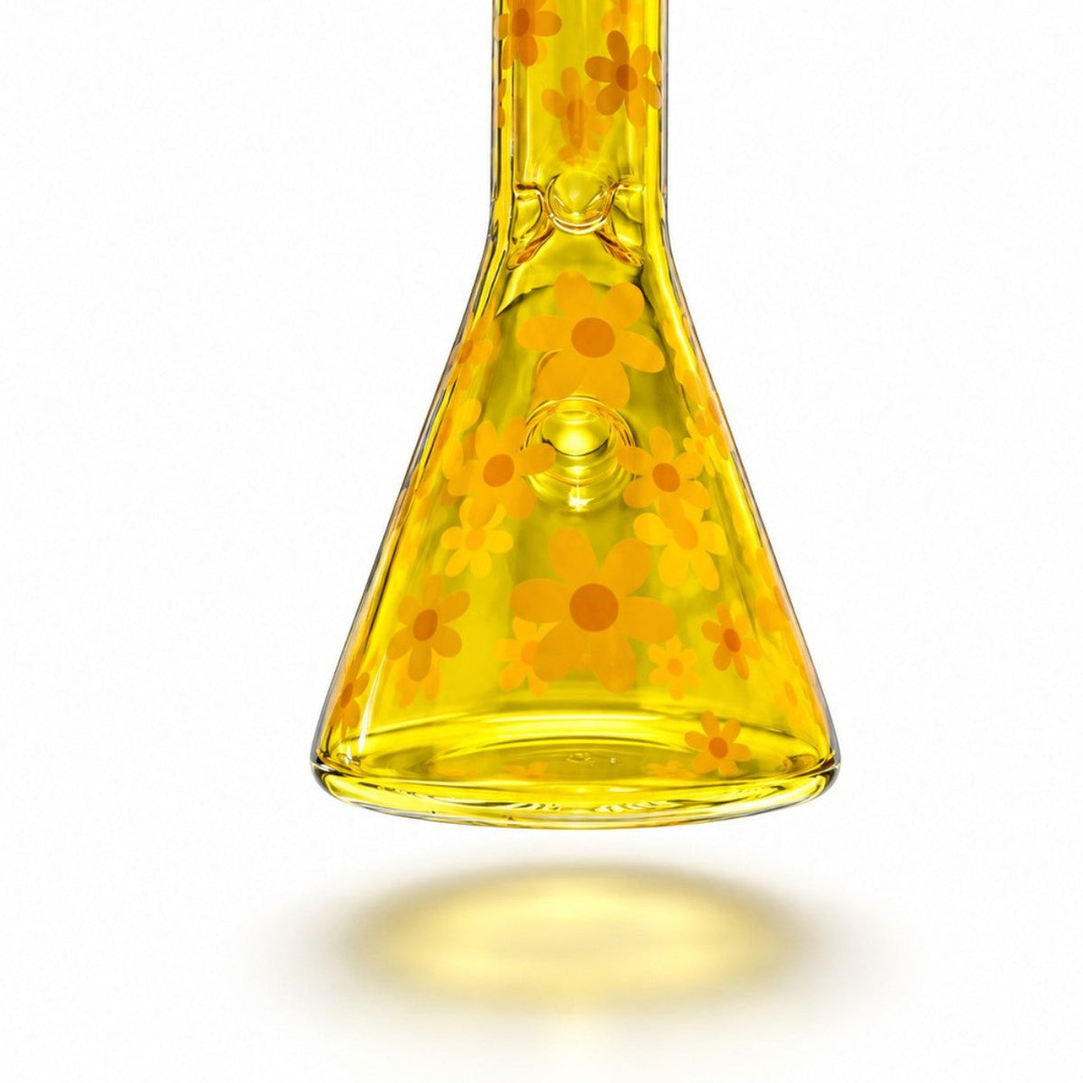 10" Daisy Pattern 5mm Glass Beaker Bong