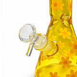 10" Daisy Pattern 5mm Glass Beaker Bong