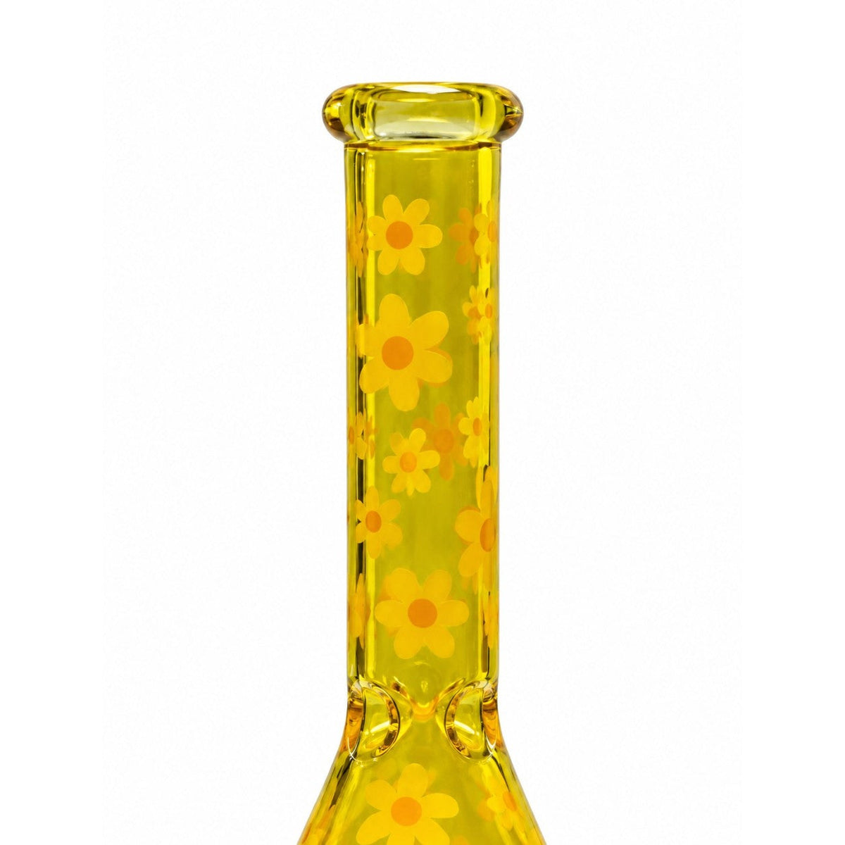10" Daisy Pattern 5mm Glass Beaker Bong
