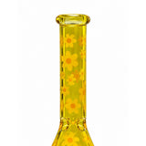 10" Daisy Pattern 5mm Glass Beaker Bong