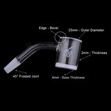 Honeybee Herb - HONEY & MILK BEVEL QUARTZ BANGER - 45° DEGREE | YL