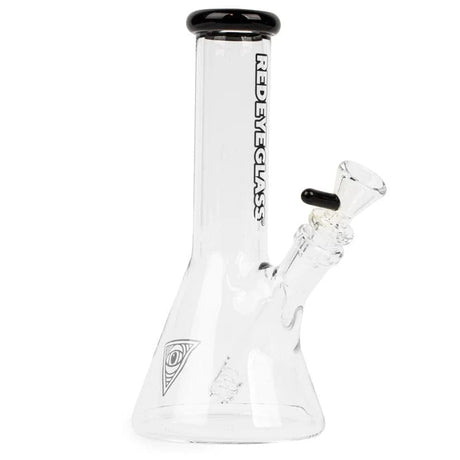 West Coast Gifts Glass Bong Red Eye Glass | 8" Tall Black Beaker Tube Red Eye Glass | 8" Tall Black Beaker Tube