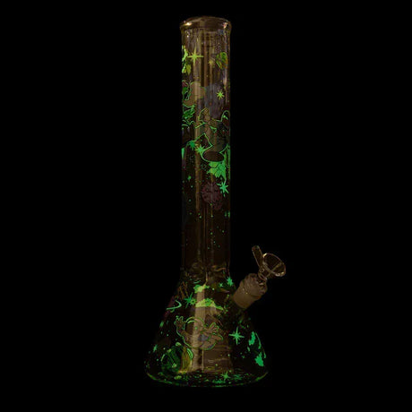 Smoking Cat Distribution Glass Bong Red Eye Glass 15-Inch Glow in the Dark Lost in Space Beaker Bong Red Eye Lost in Space Beaker Bong | Uban Bongs