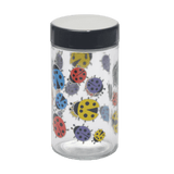 180ml Glass Storage Jar with Sticker Design – Compact & Stylish [SMKZ-145]