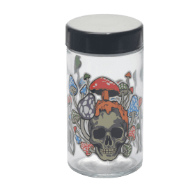180ml Glass Storage Jar with Sticker Design – Compact & Stylish [SMKZ-145]