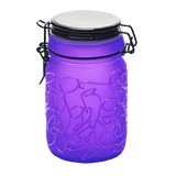 Spider Web Design Glass Storage Jar – Purple-Multiple Sizes Available [SMKZ-139]