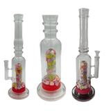 16" Assorted Center Piece Glass Waterpipe – 14mm Bowl