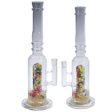 16" Assorted Center Piece Glass Waterpipe – 14mm Bowl