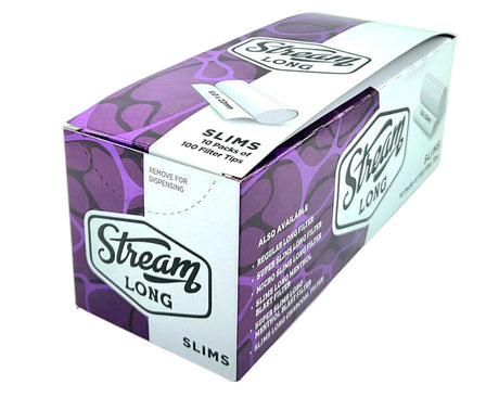 STREAM Filter Tip STREAM | Slims Long RYO Filters Display Carton - 10 Bags (Mono Type) STREAM | Slims Long RYO Filters Display Carton - 10 Bags (Mono Type)