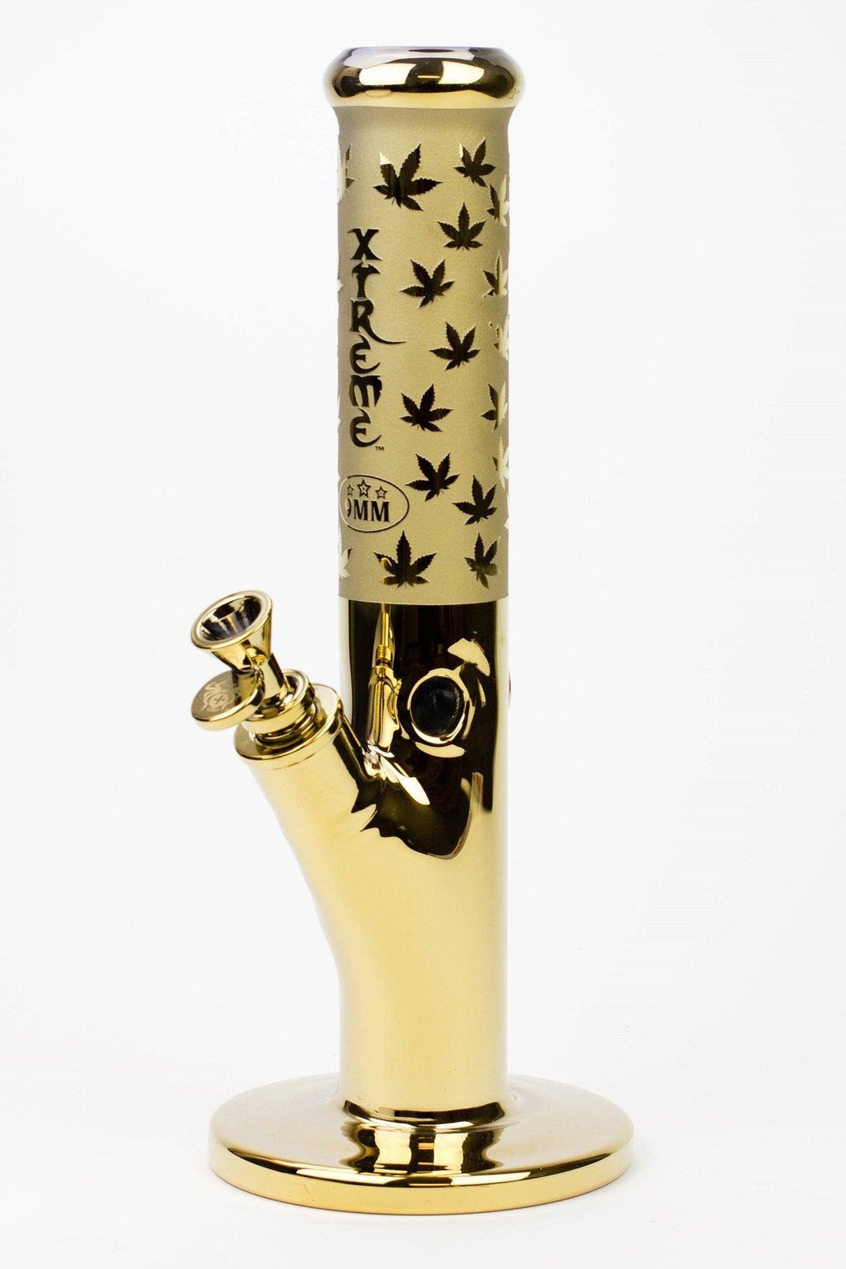 13" XTREME glass / 9 mm / Electroplating Straight Tube Bong