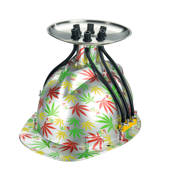 Helmet-Style Multi-Hose Smoking Device
