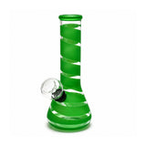 6-Inch Spiral Stripe Mini Beaker Bong - Assorted Colours