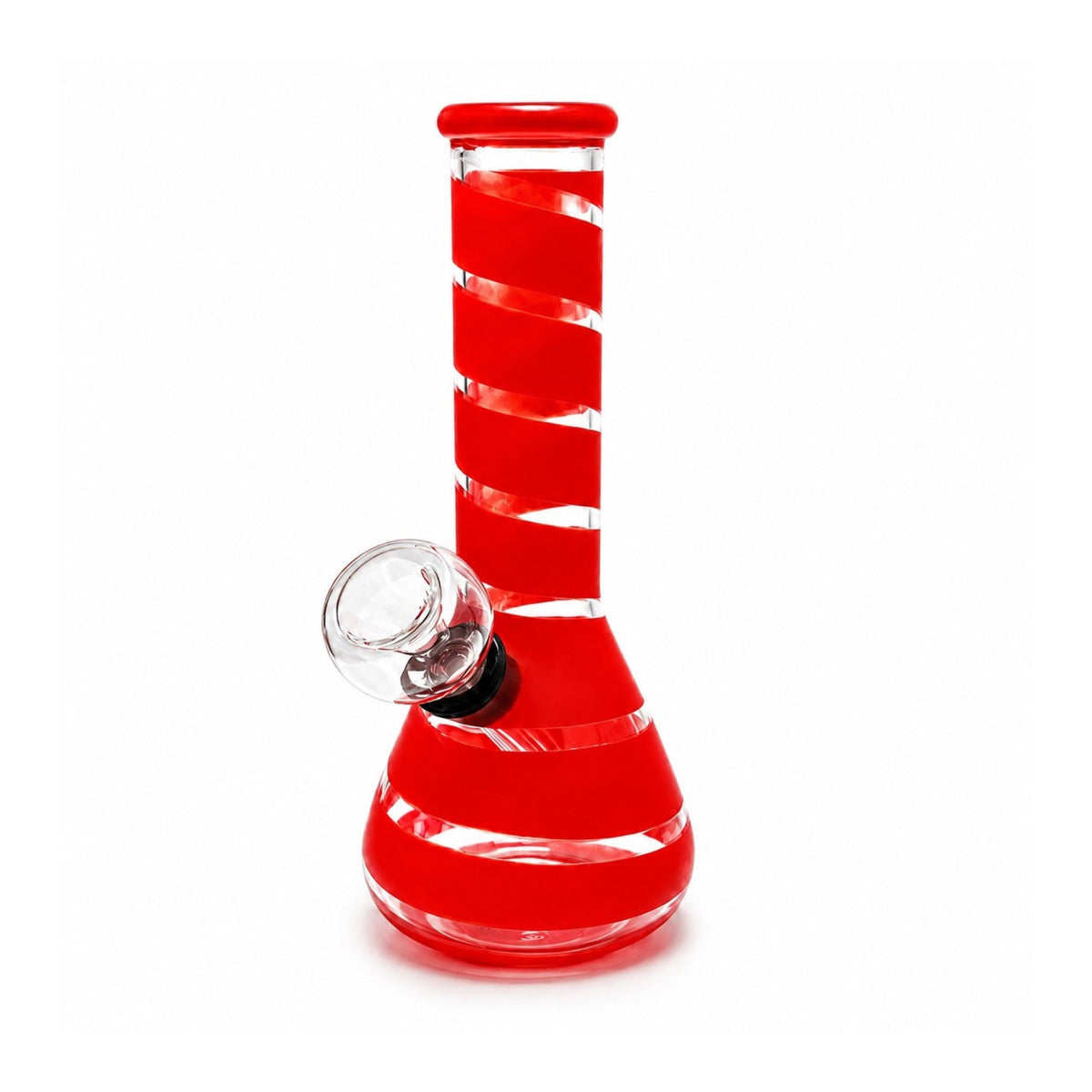 6-Inch Spiral Stripe Mini Beaker Bong - Assorted Colours
