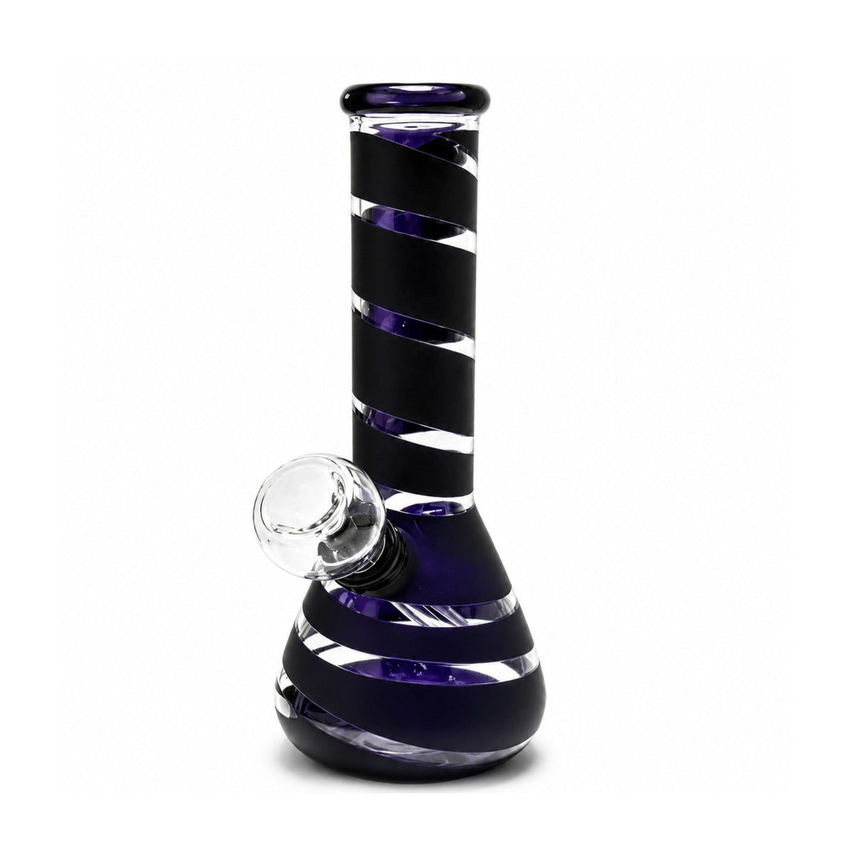6-Inch Spiral Stripe Mini Beaker Bong - Assorted Colours
