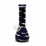 6-Inch Spiral Stripe Mini Beaker Bong - Assorted Colours