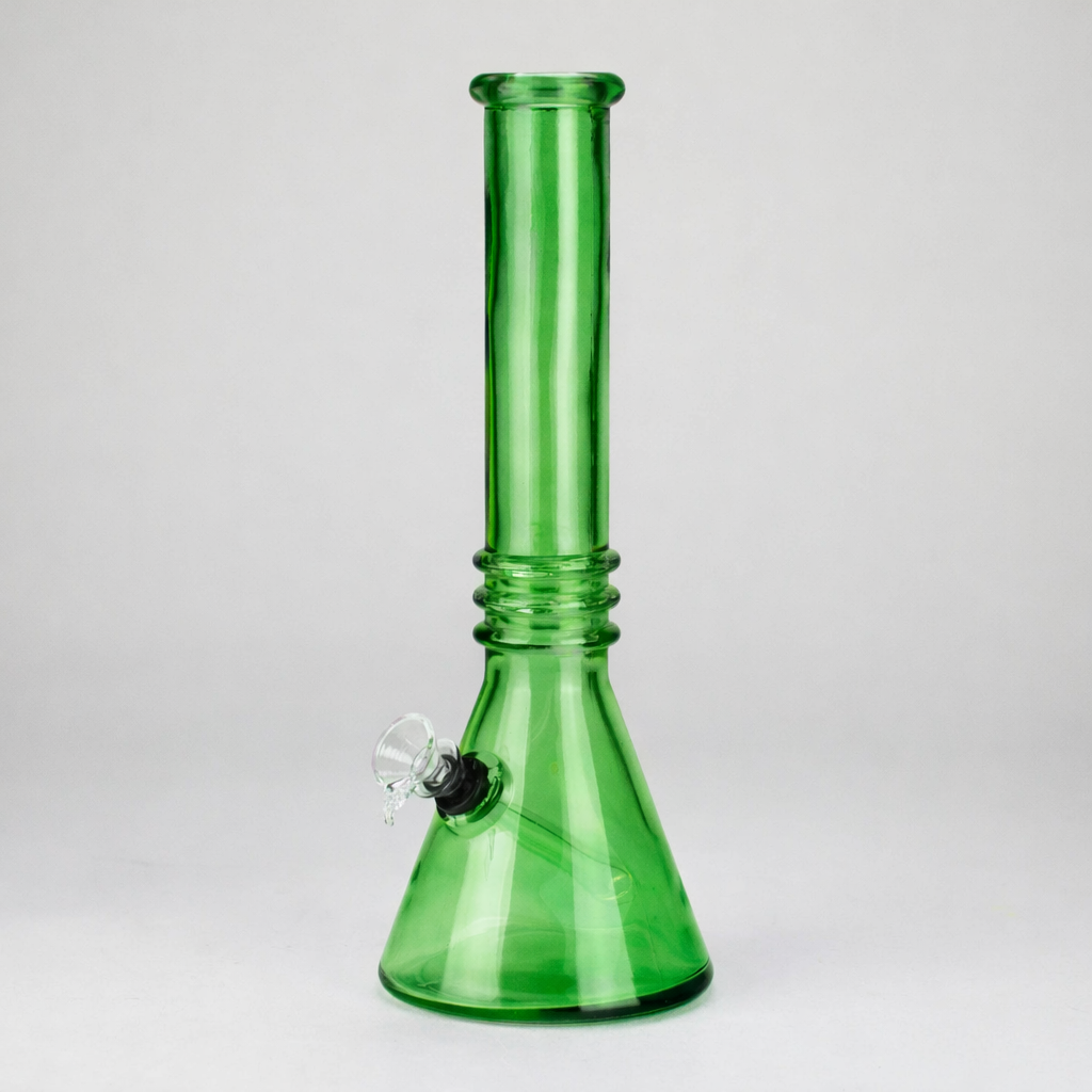 12" Coloured Soft Glass Water Bong with 3.5" Bowl Slide