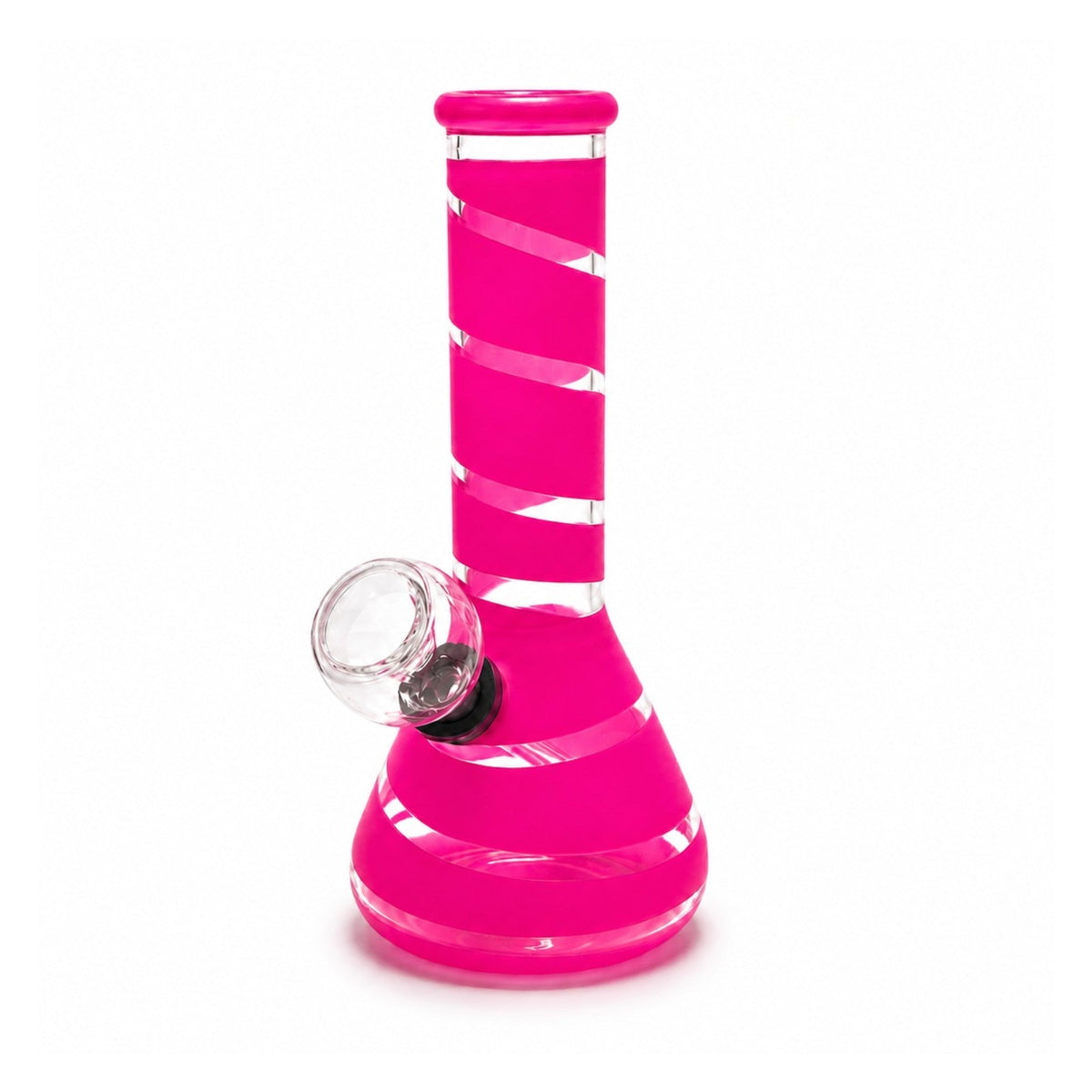 6-Inch Spiral Stripe Mini Beaker Bong - Assorted Colours
