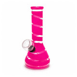 6-Inch Spiral Stripe Mini Beaker Bong - Assorted Colours