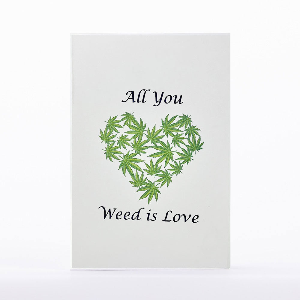 Intricate Greetings Cannabis Leaf 3D Pop-Up Card