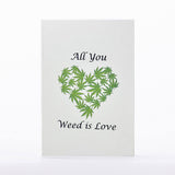 Intricate Greetings Cannabis Leaf 3D Pop-Up Card