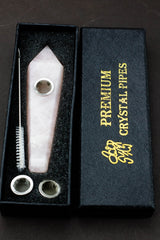Acid Secs - Pink Rose Quartz Smoking Pipe