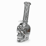 ONE Glass Bong 8" Skull Straight Tube Borosilicate Glass Bong 8" Metallic Skull Glass Bong | Canada Option 2: Skull Straight Tube Bong - 8" Borosilicate Glass