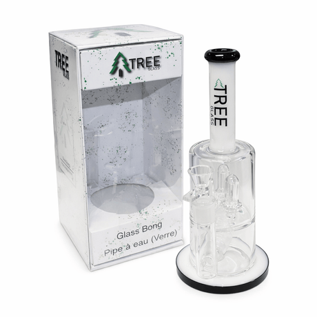 Maq Distributors Glass Bong Tree Glass | 12" Fat Triple Dome Perc Bong Oreo Tree Glass | 12" Fat Triple Dome Perc Bong Oreo