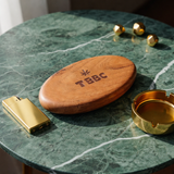 TBBC | Natural Hardwood oval Rolling Tray
