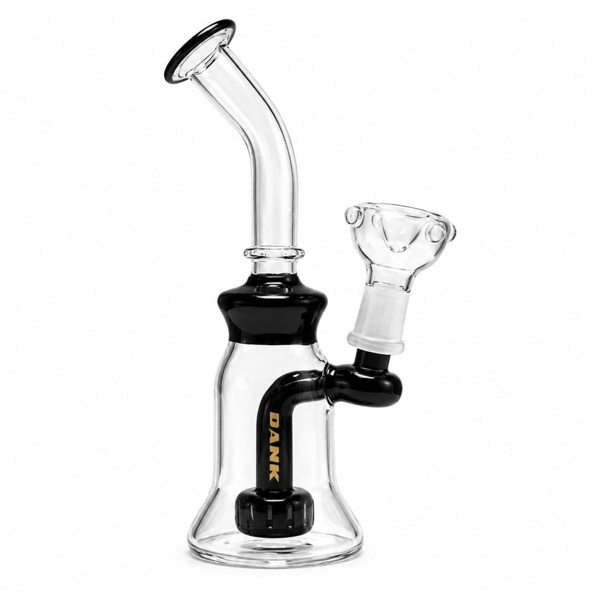 Pipe à dab en verre Circ Perc 8" avec touches de couleur