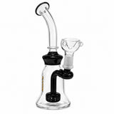 Pipe à dab en verre Circ Perc 8" avec touches de couleur