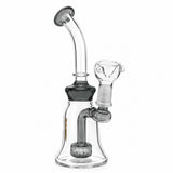 Pipe à dab en verre Circ Perc 8" avec touches de couleur