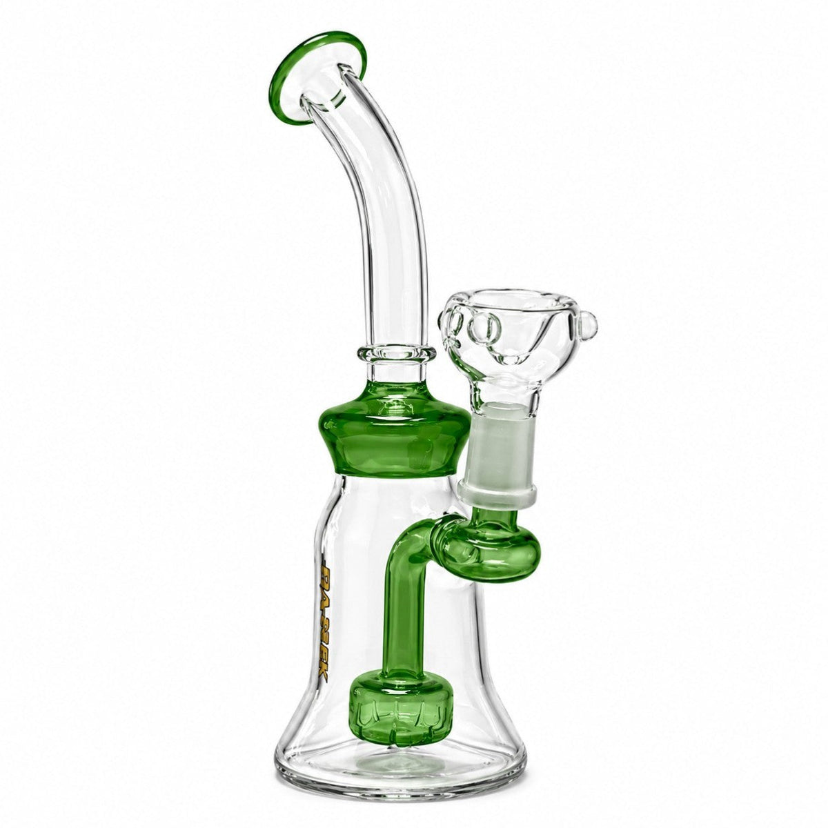 Pipe à dab en verre Circ Perc 8" avec touches de couleur