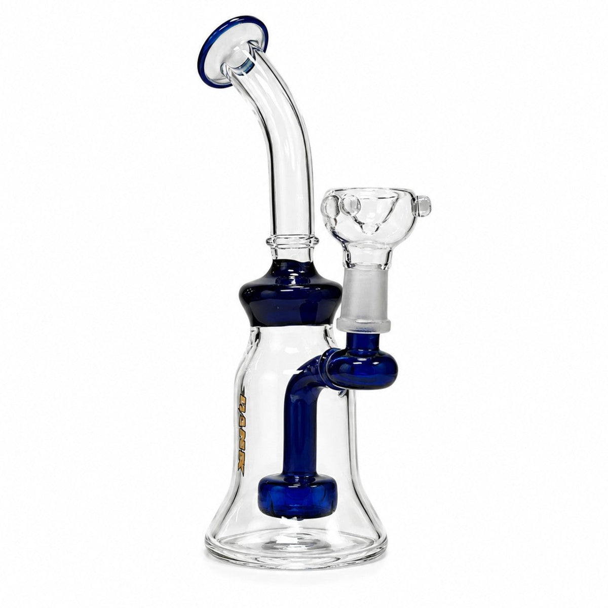Pipe à dab en verre Circ Perc 8" avec touches de couleur