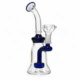 Pipe à dab en verre Circ Perc 8" avec touches de couleur