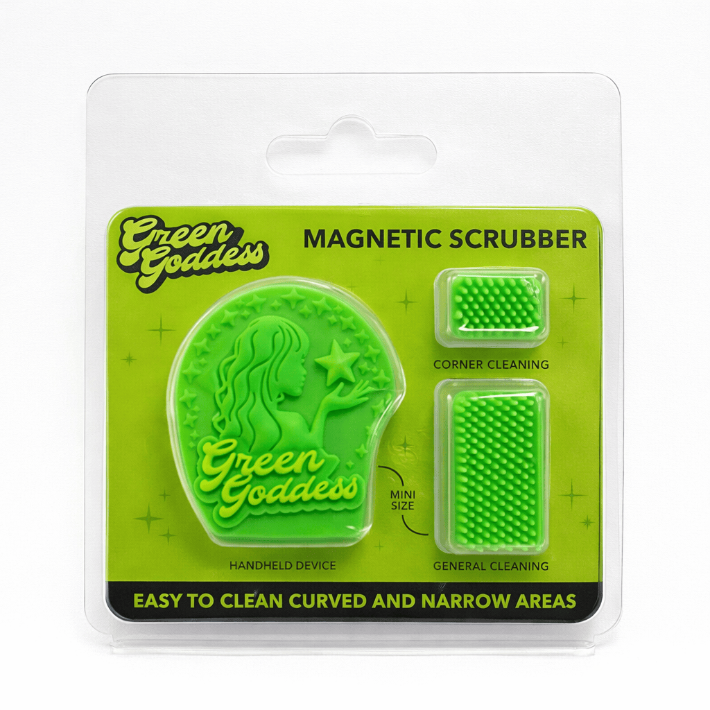 B Movin Distribution Brush Green Goddess Magnetic Glass Scrubber for Bongs Green Goddess Magnetic Glass Scrubber | Canada