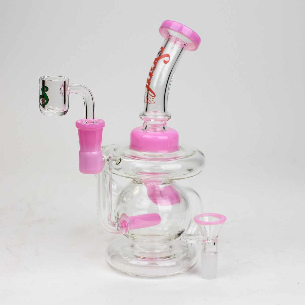 SOUL Glass 8" Recycler Bong – 2-in-1 Dab Rig