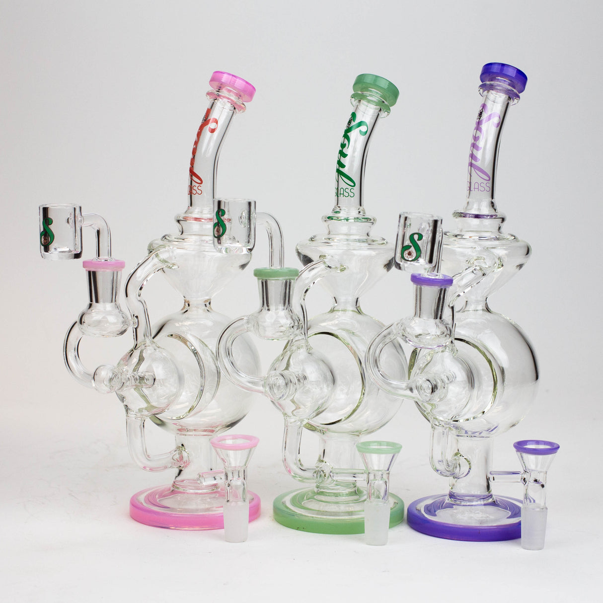 SOUL Glass 9" Recycler Bong & Dab Rig