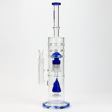 17" H2O dual diffuser glass water bong [H2O-5002]