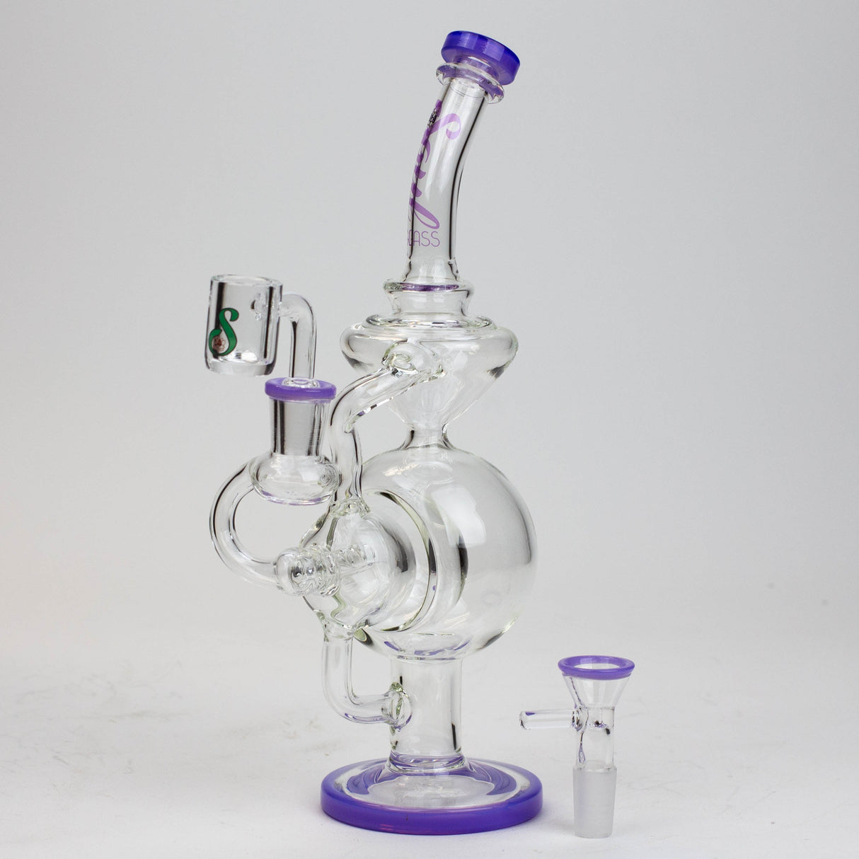 SOUL Glass 9" Recycler Bong & Dab Rig