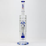 17" H2O dual diffuser glass water bong [H2O-5002]