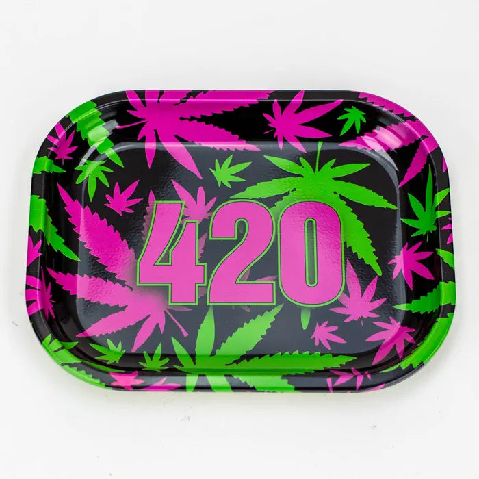 Smoking Cat Distribution Rolling Tray Small Novelty Metal Rolling Tray Novelty Rolling Tray - Small, Bold & Mess-Free