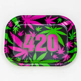 Smoking Cat Distribution Rolling Tray Small Novelty Metal Rolling Tray Novelty Rolling Tray - Small, Bold & Mess-Free