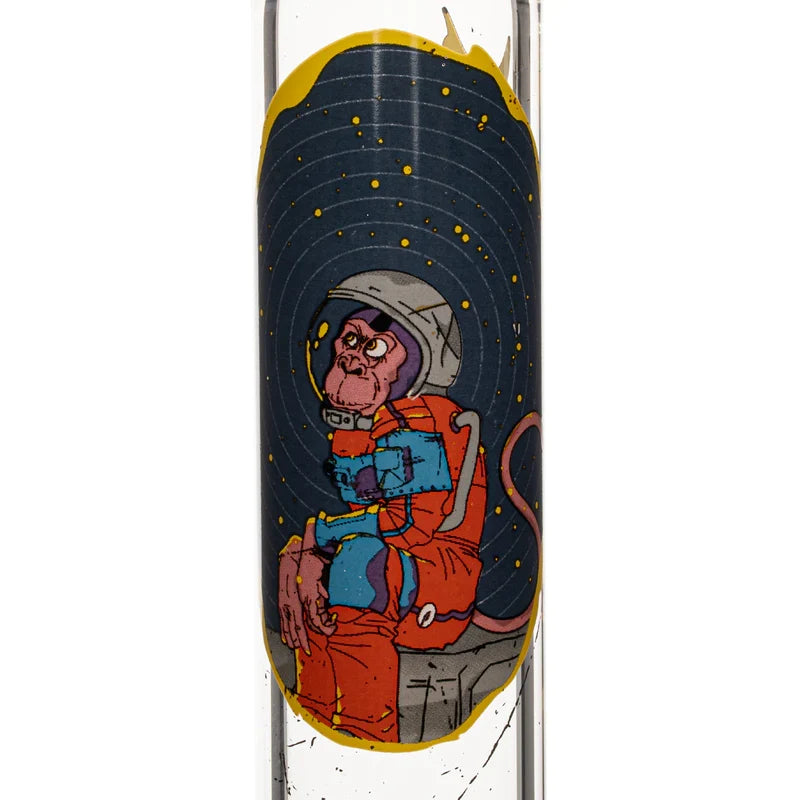 Red Eye Glass Space Monkey 12" Borosilicate Bong with Ice Catcher