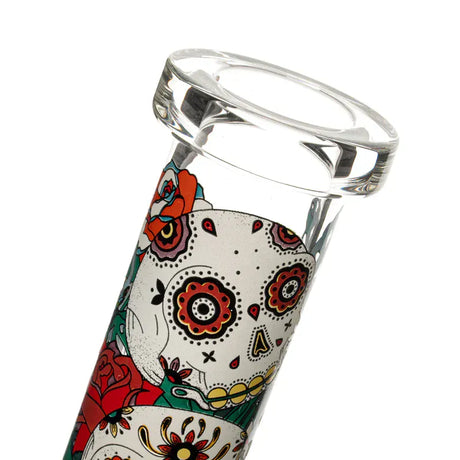 Smoking Cat Distribution Glass Bong Red Eye Glass® | 10" Sugar Skull Glow-in-the-Dark Water Pipe [REG160] Red Eye Glass® | 10" Sugar Skull Glow-in-the-Dark Water Pipe [REG160]
